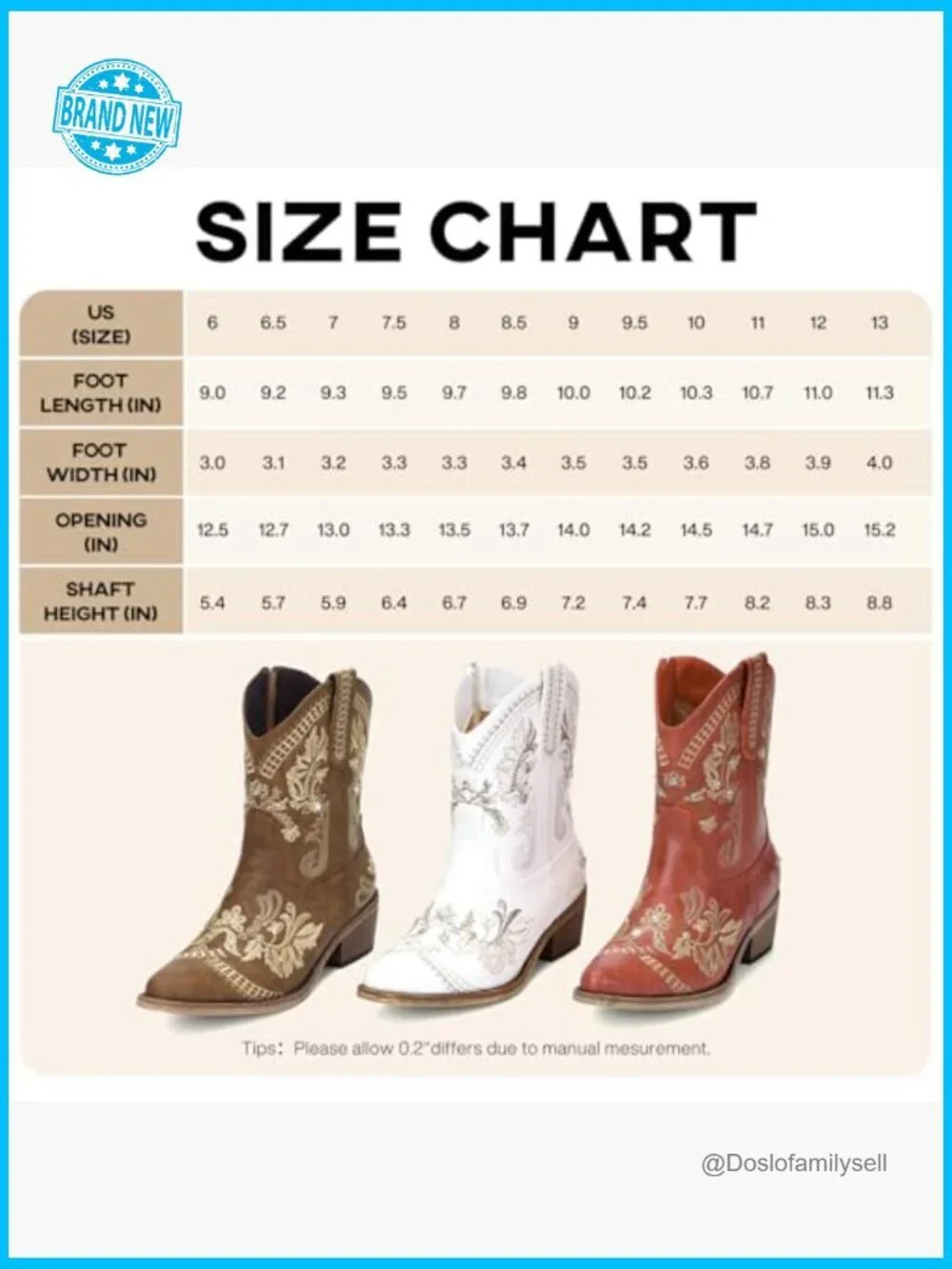 Western Embroidered Cowgirl Boots with Rhinestones Pointed Toe Chunky Heel